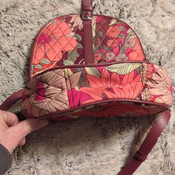 Vibrant Pink and Red Patchwork Crossbody Bag Vera Bradley BOHEMIAN BLOOMS - Picture 10 of 10